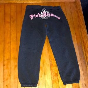 Pink Victoria’s Secret Grey pink academy sweatpants size small